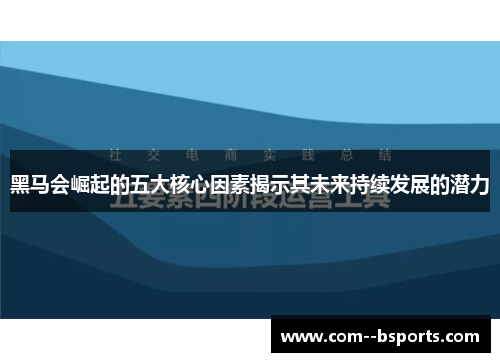 黑马会崛起的五大核心因素揭示其未来持续发展的潜力 黑马会崛起的五大核心因素揭示其未来持续发展的潜力